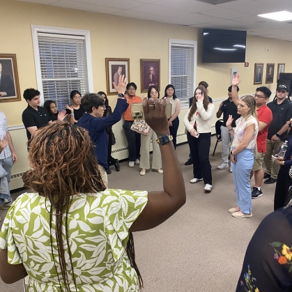 Students in discussion